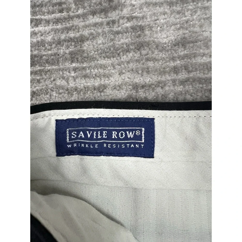 Savile Row Dress‎ Pants Mens 36x29 Blue Polyester Wool Career Casual